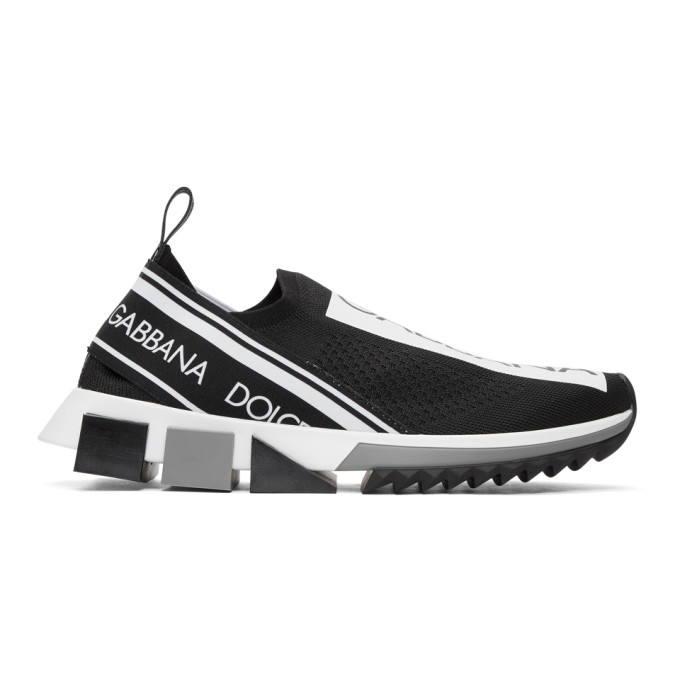 Dolce & Gabbana Black Branded Sorrento Sneakers