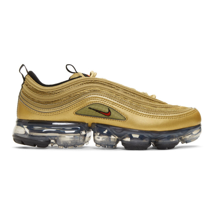 Nike Gold Vapormax 97 Sneakers