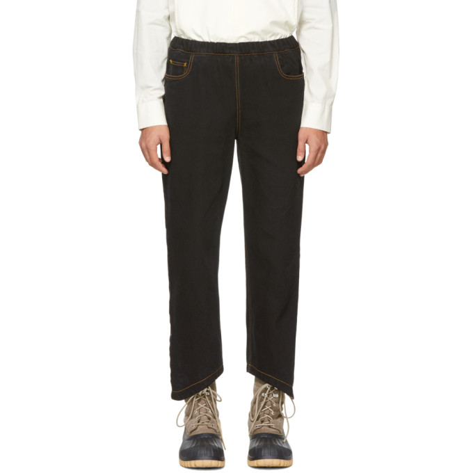 St-Henri SSENSE Exclusive Black Rock Elastic Jeans - 182034M186001