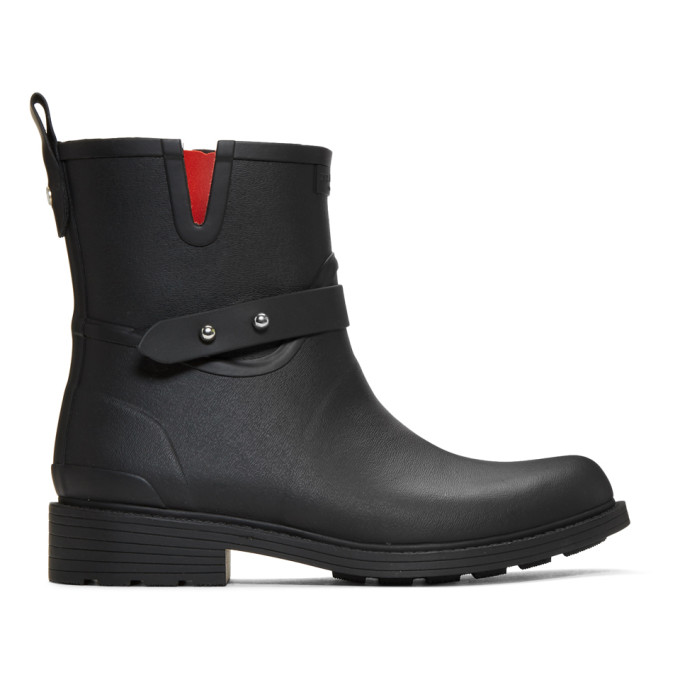 rag & bone Black Moto Rain Boots