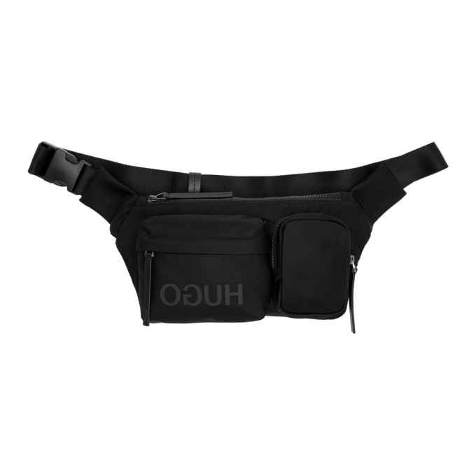 Hugo Black Record Logo Belt Pouch
