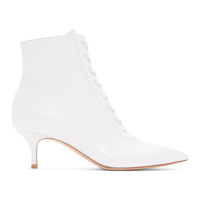 Gianvito Rossi White Lace Boots