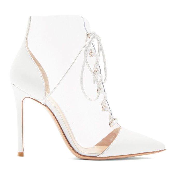 Gianvito Rossi White PVC & Leather Boots