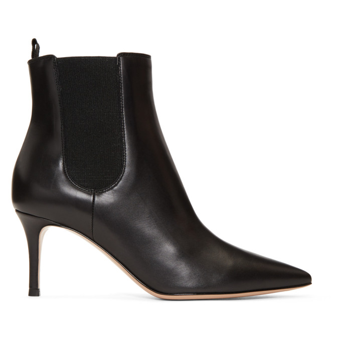 Gianvito Rossi Black Evan Ankle Boots