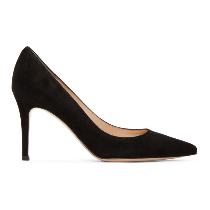 Gianvito Rossi Black Camoscio Heels