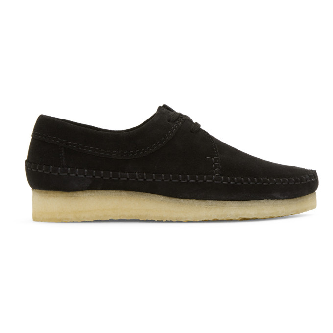 Clarks Originals Black Suede Weaver Moccasins