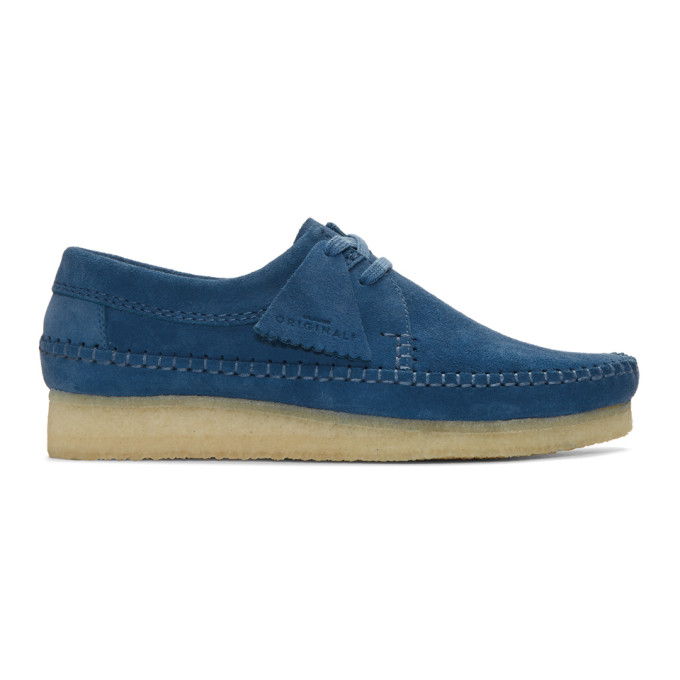 Clarks Originals Blue Suede Weaver Moccasins