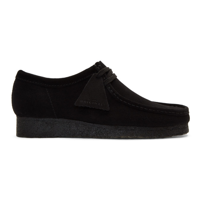 Clarks Originals Black Suede Low Wallabee Moccasins