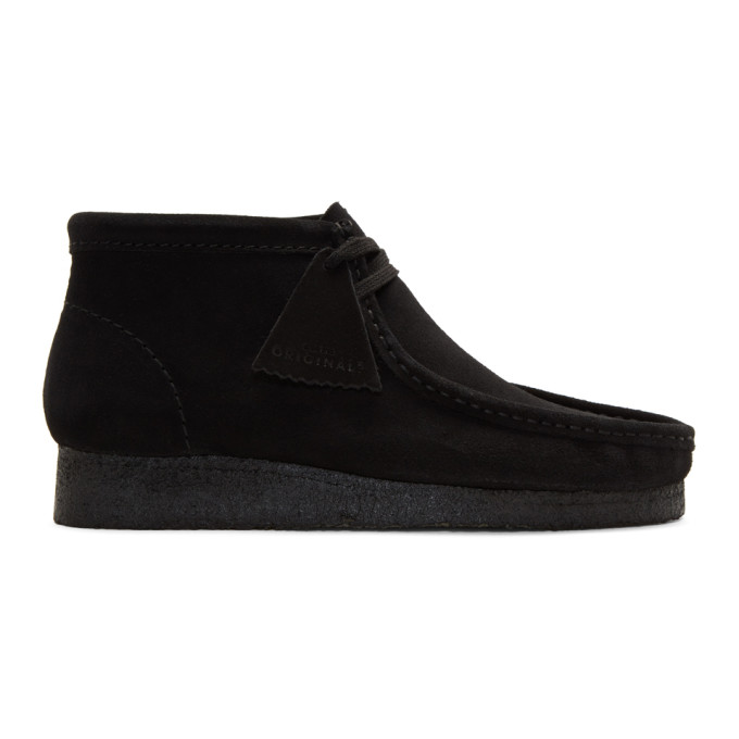 Clarks Originals Black Suede Wallabee Boots
