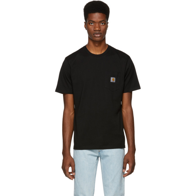 Click to view more detailed imagery on our partner's website Carhartt Logo Pocket T-shirt In 8900 Black
