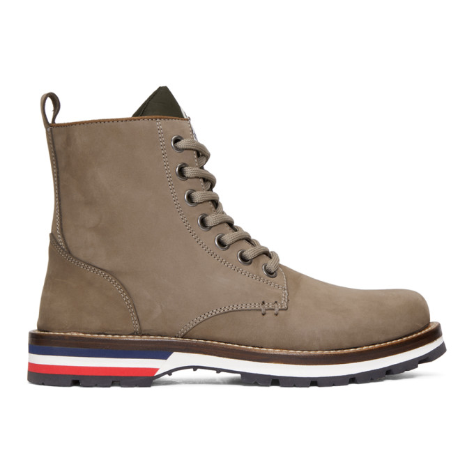 Moncler Grey Suede New Vancouver Boots