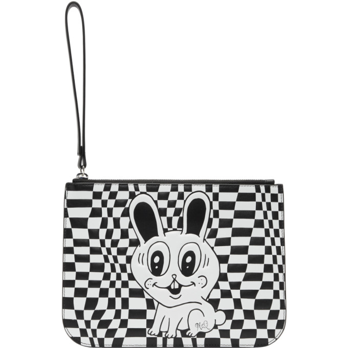 McQ Alexander McQueen Black & White Medium Pouch