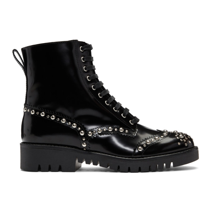 McQ Alexander McQueen Black Bess Derby Boots