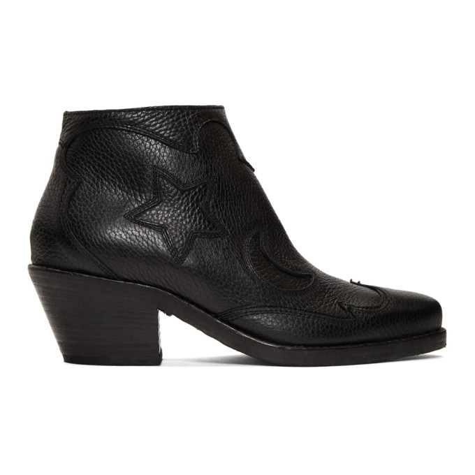 McQ Alexander McQueen Black Solstice Ankle Boots