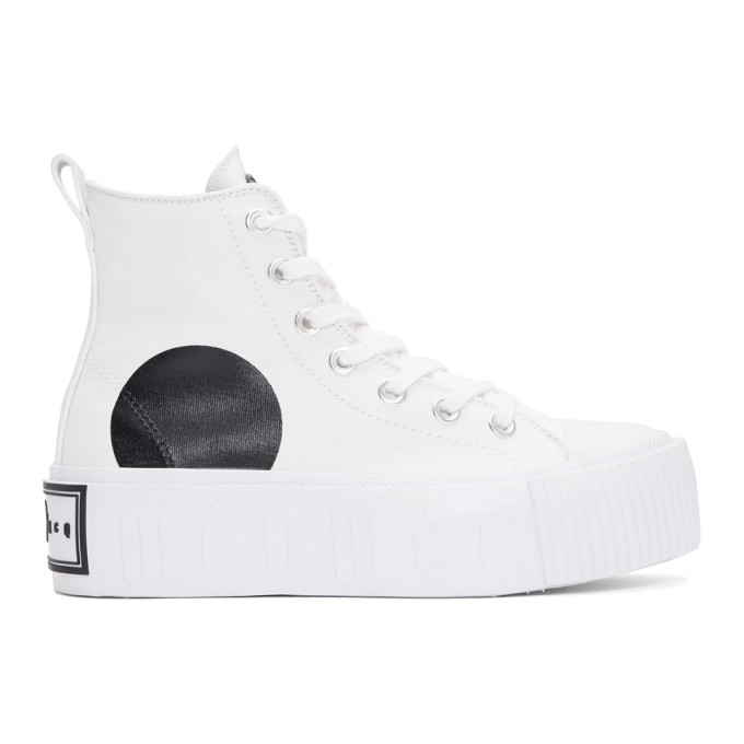 McQ Alexander McQueen White High-Top Platform Sneakers