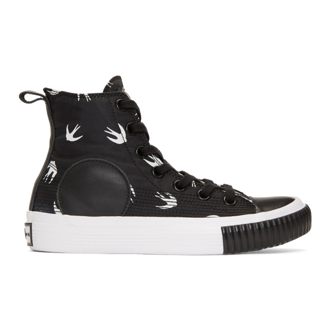 McQ Alexander McQueen Black Plimsoll High Sneakers