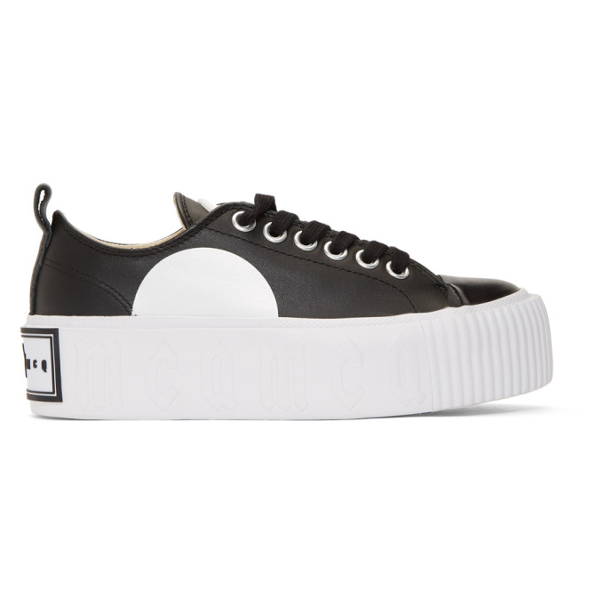 McQ Alexander McQueen Black Plimsoll Platform Sneakers