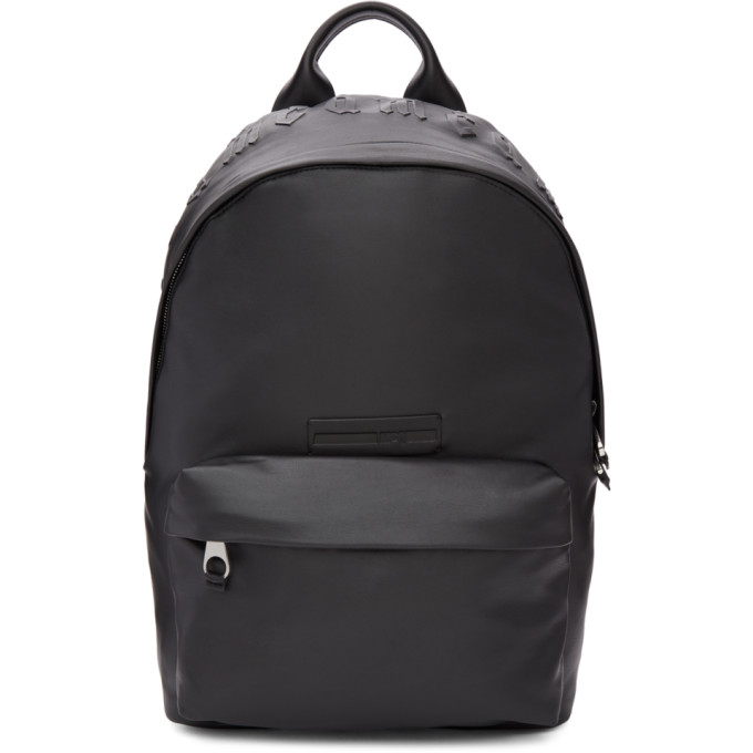 McQ Alexander McQueen Black Faux-Leather Classic Backpack