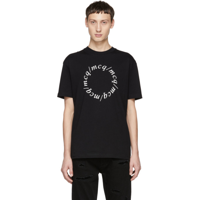 McQ Alexander McQueen T-shirt noir Dropped Shoulder