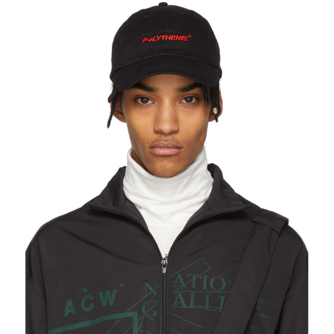 POLYTHENE OPTICS POLYTHENE* OPTICS BLACK EMBROIDERED LOGO CAP