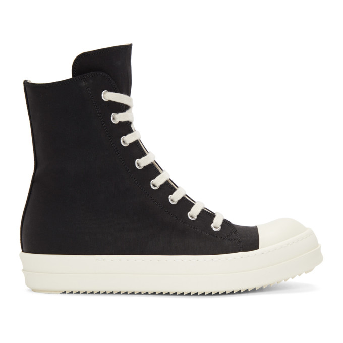 Rick Owens Drkshdw Black & White High-Top Sneakers
