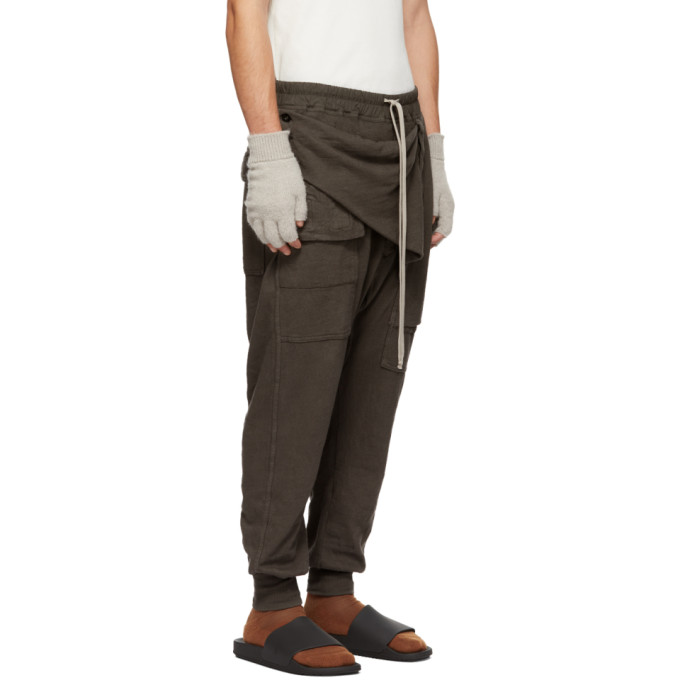 RICK OWENS DRKSHDW RICK OWENS DRKSHDW GREY PRISONER MEMPHIS LOUNGE PANTS