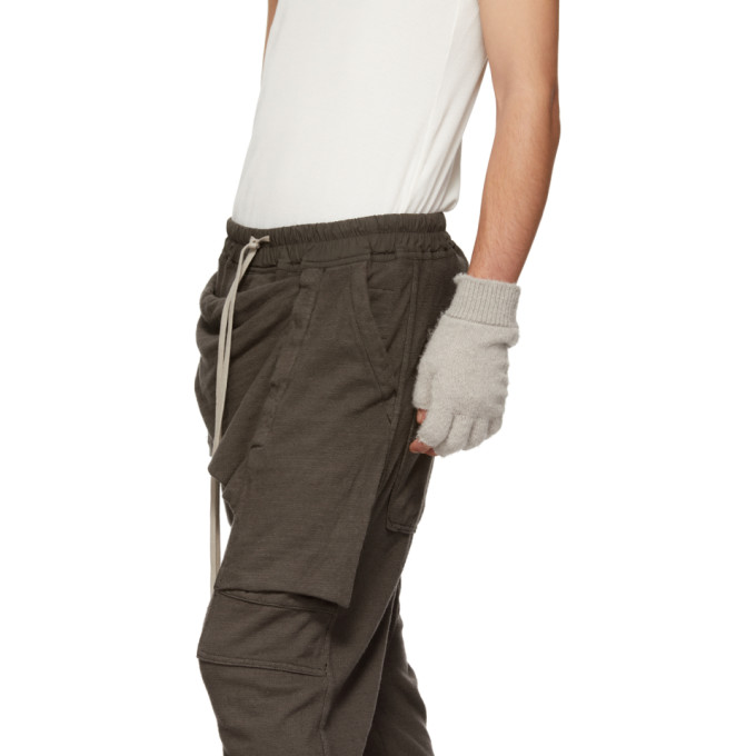 RICK OWENS DRKSHDW RICK OWENS DRKSHDW GREY PRISONER MEMPHIS LOUNGE PANTS