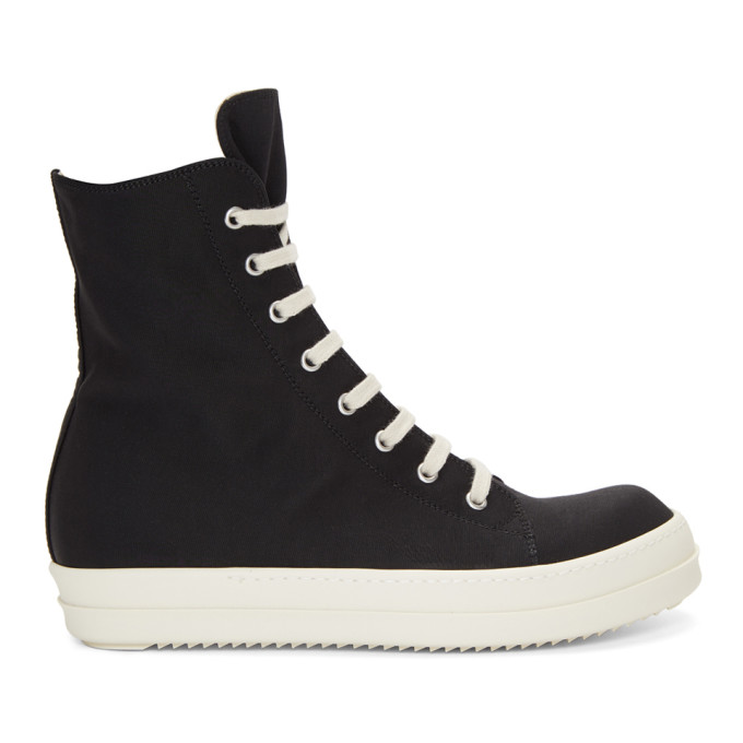 Rick Owens Drkshdw Black Vegan High-Top Sneakers
