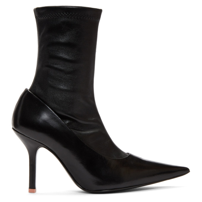 Acne Studios Black Leather Sock Heel