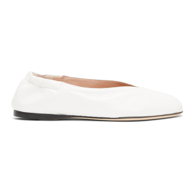 Acne Studios White Oddry Ballerina Flats
