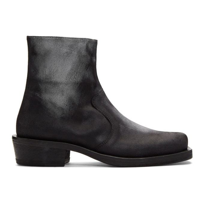 Acne Studios Black & White Leather Boots