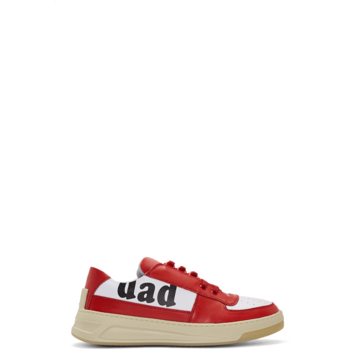 Acne Studios Red & White 'Dad' Perey Sneakers