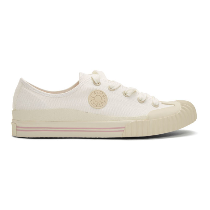 ACNE STUDIOS White Blå Konst Tennis Sneakers