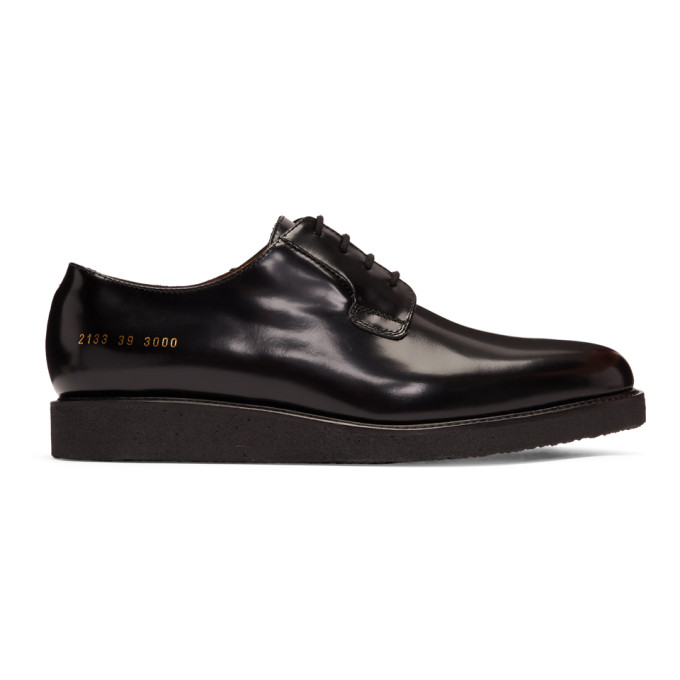 Common Projects Black Crepe Sole Shine Derbys