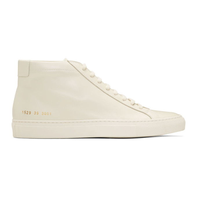 Common Projects White Original Achilles Mid Sneakers