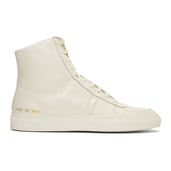 Common Projects White BBall High Sneakers