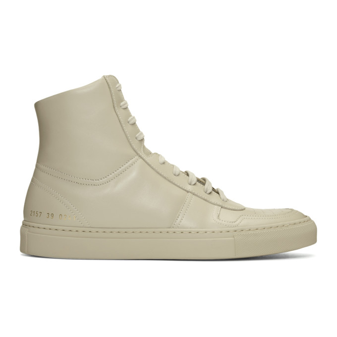 Common Projects Taupe BBall High Sneakers