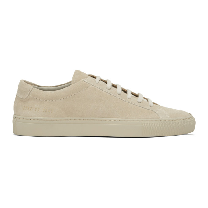 Common Projects Taupe Suede Original Achilles Low Sneakers