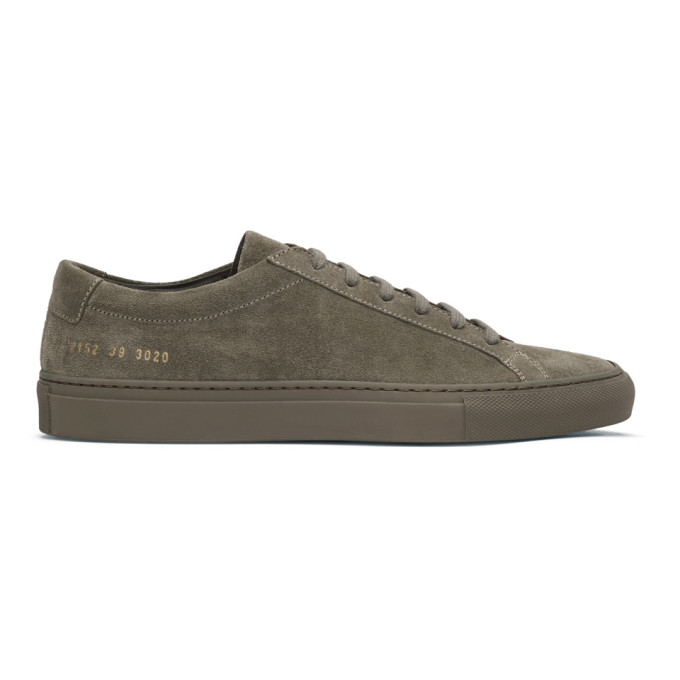 Common Projects Taupe Suede Original Achilles Low Sneakers