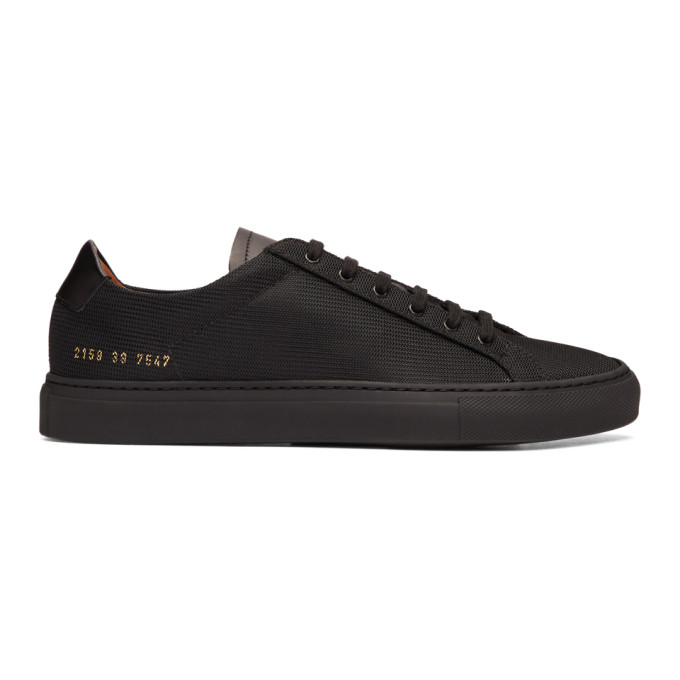 Common Projects Black Nylon Achilles Low Sneakers