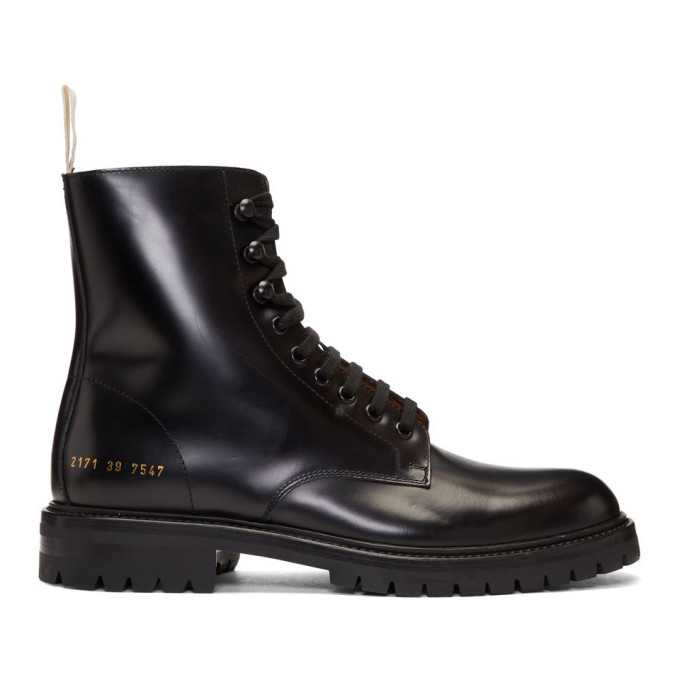 Common Projects Black Combat Boots