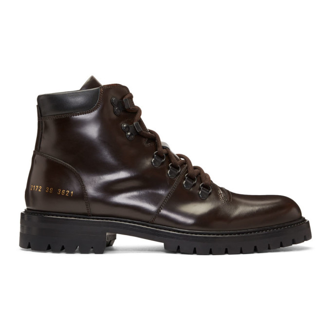 Common Projects Brown Hiking Boots