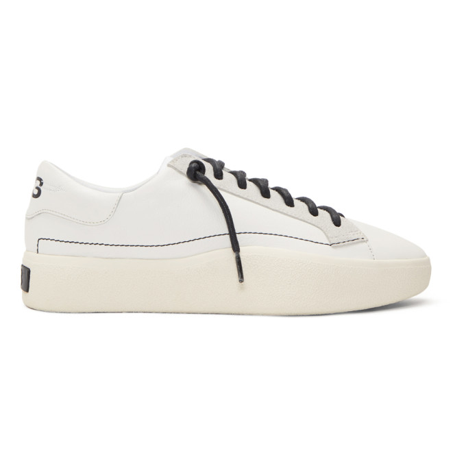 Y-3 White Tangutsu Lace Sneakers