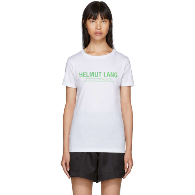 HELMUT LANG HELMUT LANG WHITE LOGO T-SHIRT