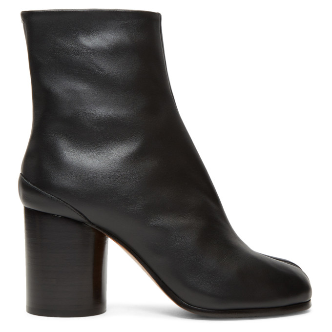 Maison Margiela Black Leather Tabi Boots