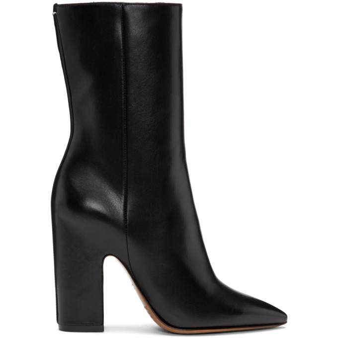 Maison Margiela Black Side Zip Calf Boots