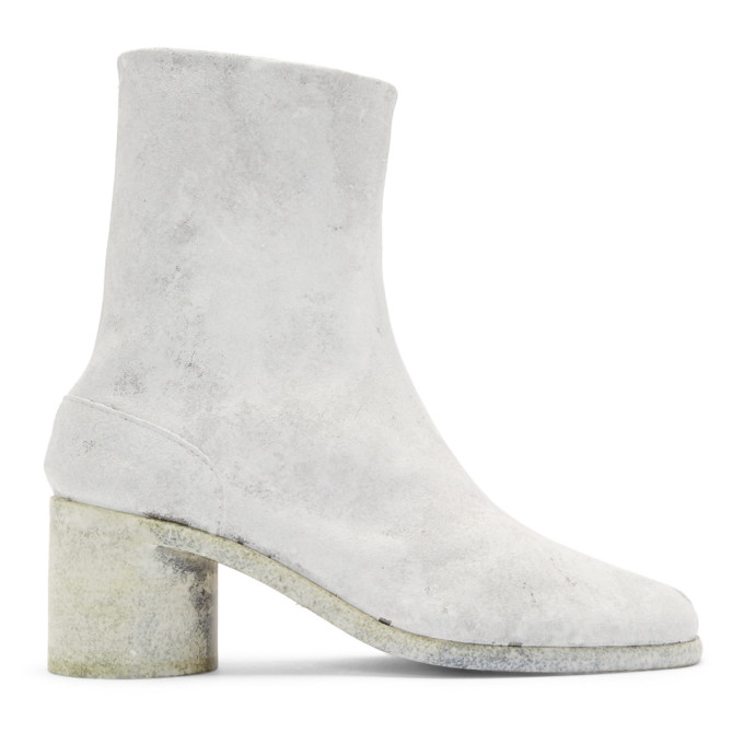 Maison Margiela White Painted Tabi Boots