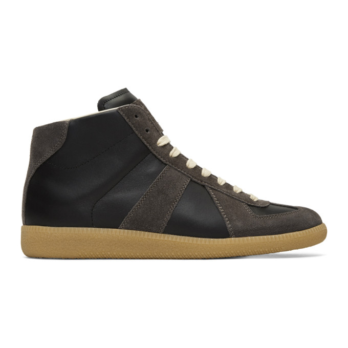 Maison Margiela Black & Brown Classic Mid Sneakers