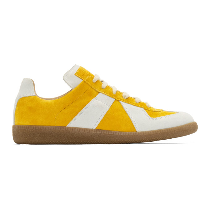 Maison Margiela Yellow & White Replica Sock Sneakers