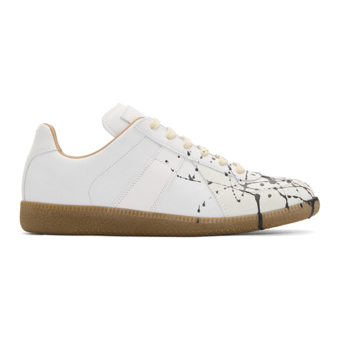 Maison Margiela White & Black Painter Sneakers